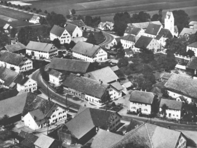 Alte Luftaufnahme von Wiedergeltingen
